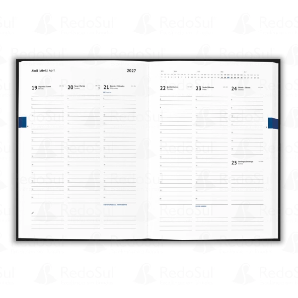 Agenda semanal personalizada com capa em PU à base de água 24 x 17 cm Agenda semanal personalizada com capa em PU à base de água 24 x 17 cm